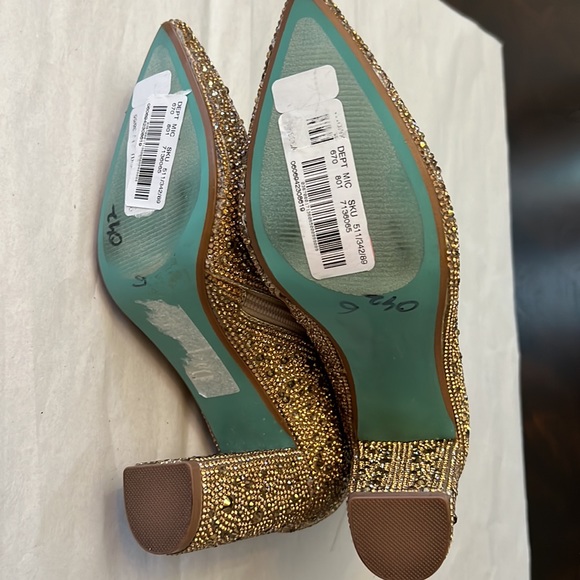 Blue by Betsey Johnson Cady Rhinestone Embellished Block Heel Booties - Picture 9 of 14